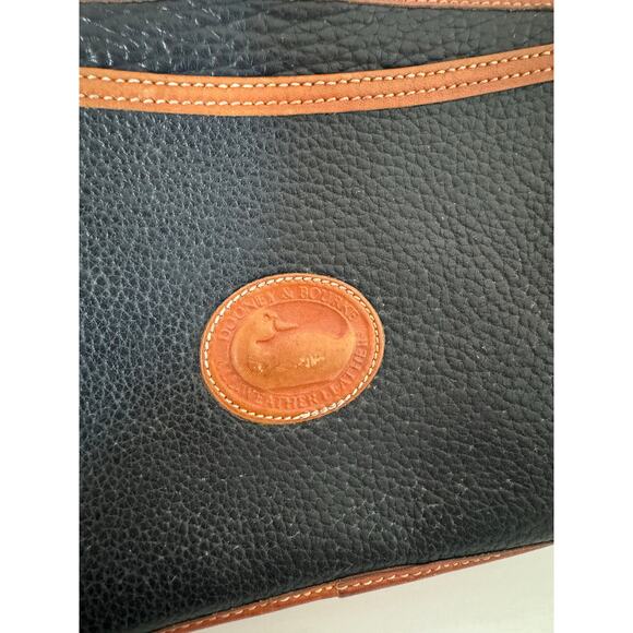 Dooney Bourke vintage leather Purse black brown crossbody Equestrian Bag USED - Picture 6 of 10